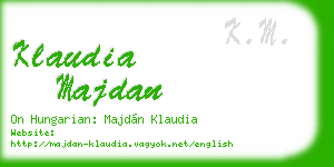 klaudia majdan business card