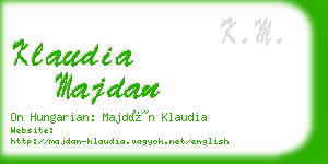 klaudia majdan business card